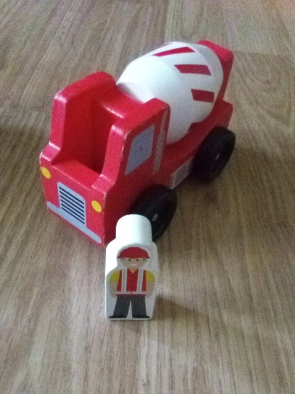 Melissa and Doug Used Classic Wooden Toy Construction Vehicle Set #656
